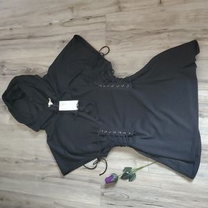 Hot and Delicious Black Corset-Style Mini Dress Nwt Size /Medium